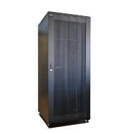Шкаф 19 дюймов D426080BWT напольный 42U 600x800 черный. Перфорированная дверь 