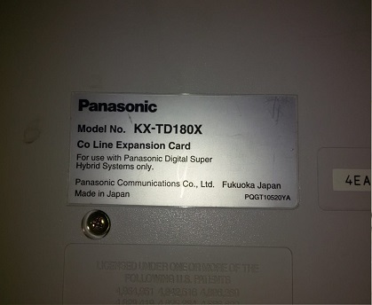 Плата на 4 аналоговых внешних линии Panasonic KX-TD180X