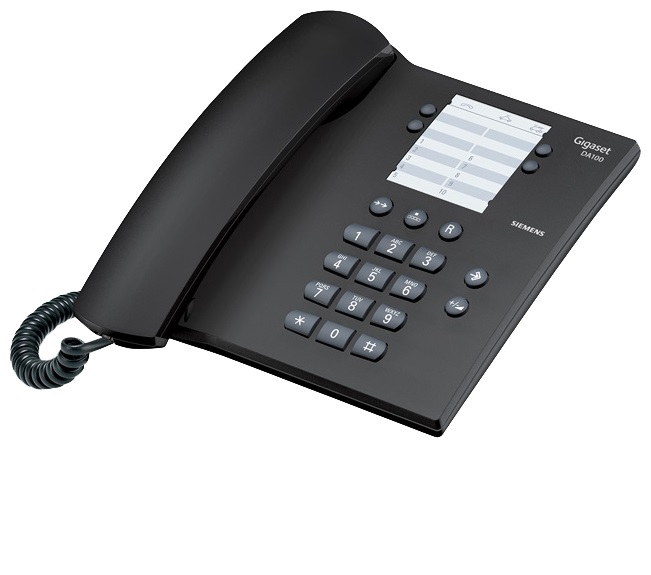 Gigaset DA 100 RUS - Проводной телефон, повторный набор номера, тональный набор